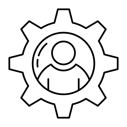 Administrator gear user cogwheel icon