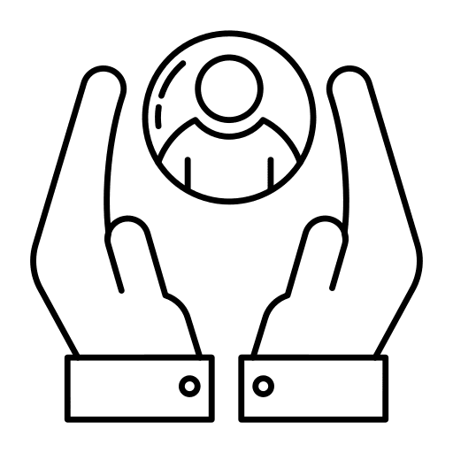 Hand user hand care icon