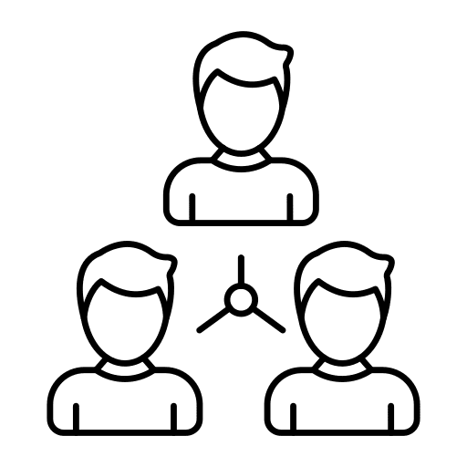 Team hierarchy hierarchical structure network icon