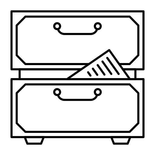 Drawer archive document cabinet icon