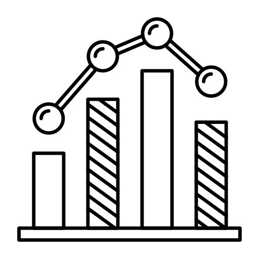 Bar chart graphic graph analysis icon