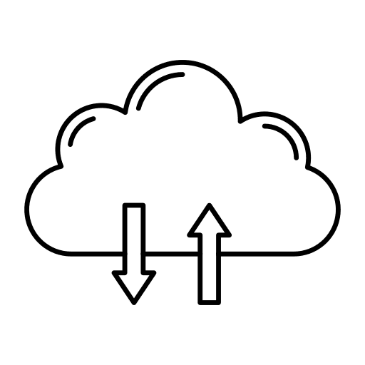 Cloud storage arrows ui icon