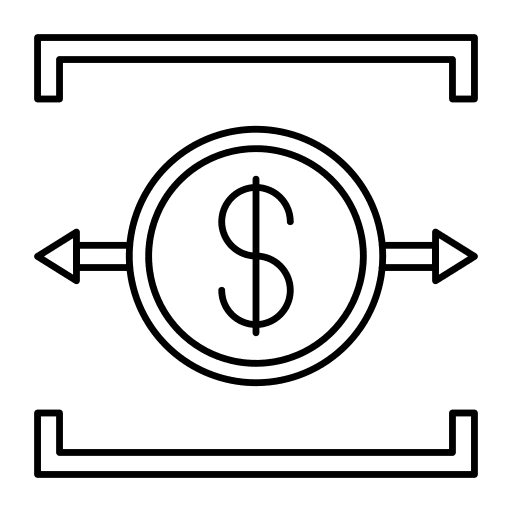 Dollar money currency coin icon
