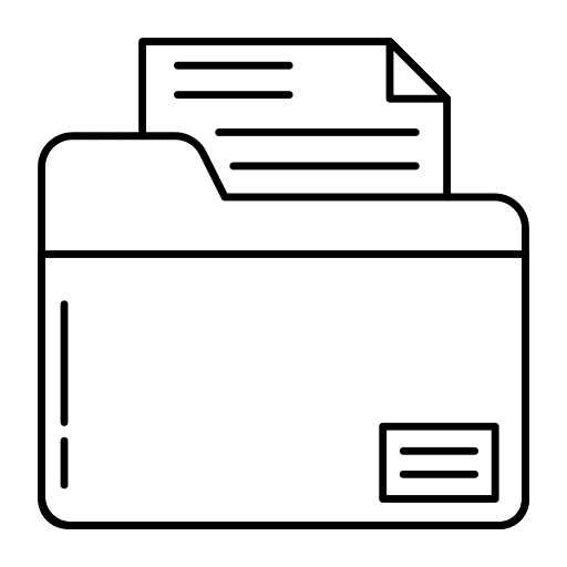 Folder document office material file storage icon