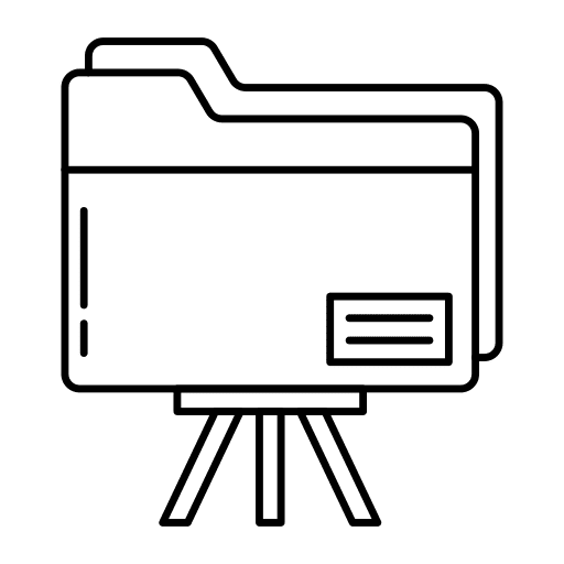Folder file storage table folder icon