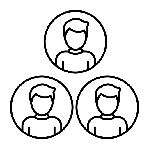 Team members group leader icon