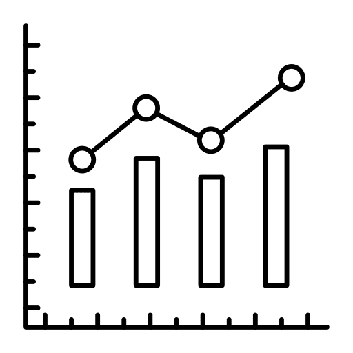 Bar graph bar graph graphic statistics icon