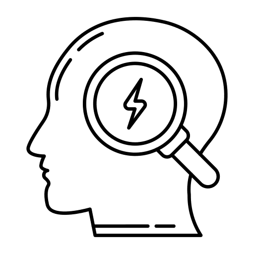 Mind mind lightning bolt idea icon