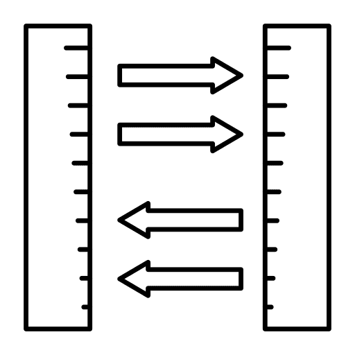 Ruler measure scale geometry icon