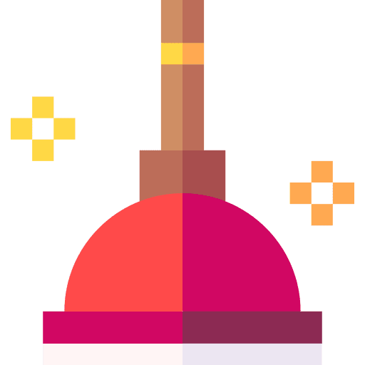 Plunger cleaner toilet tool icon
