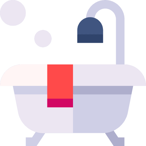 Bathtub hygiene wellness bathroom icon Bathtub hygiene wellness bathroom icon