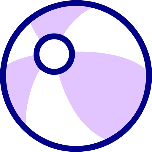 Beach ball leisure hobbies and free time fun icon