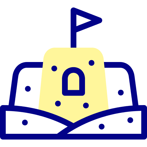 Sand castle sand castle kid toy icon Sand castle sand castle kid toy icon