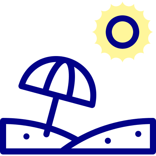 Beach summer holiday holidays icon Beach summer holiday holidays icon