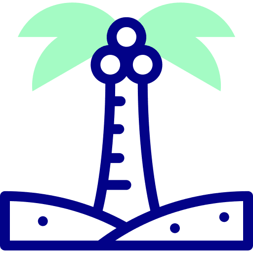 Palm tree palm island holidays icon Palm tree palm island holidays icon