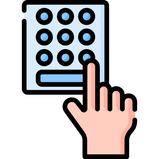 Dial pad communications telephone interface icon