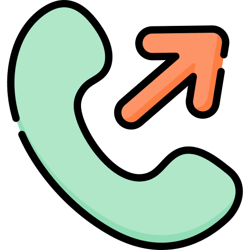 Outgoing call phone receiver telephone communication icon