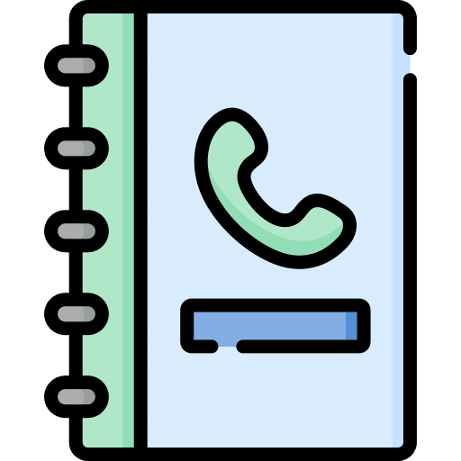 Phone book directory contact person phone icon
