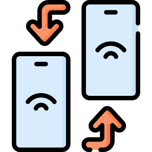 Connect cellphone wifi internet icon Connect cellphone wifi internet icon