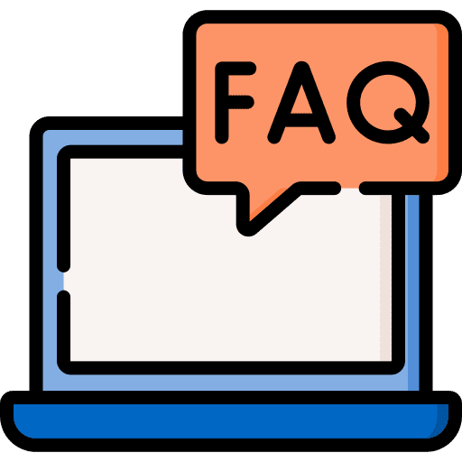 Faq frequently asked questions laptop communications icon Faq frequently asked questions laptop communications icon