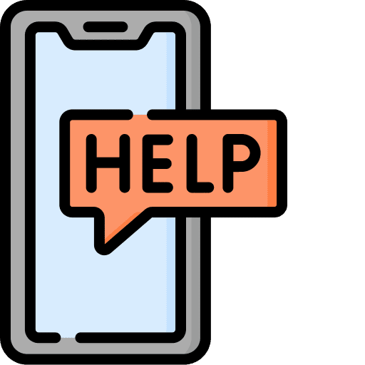 Help online support message icon Help online support message icon