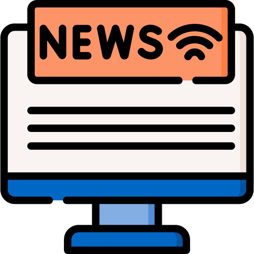 News communications computer newspaper icon News communications computer newspaper icon