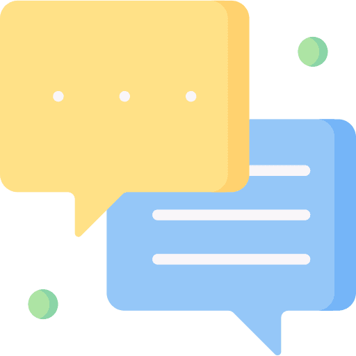 Chat forum speech bubble communications icon