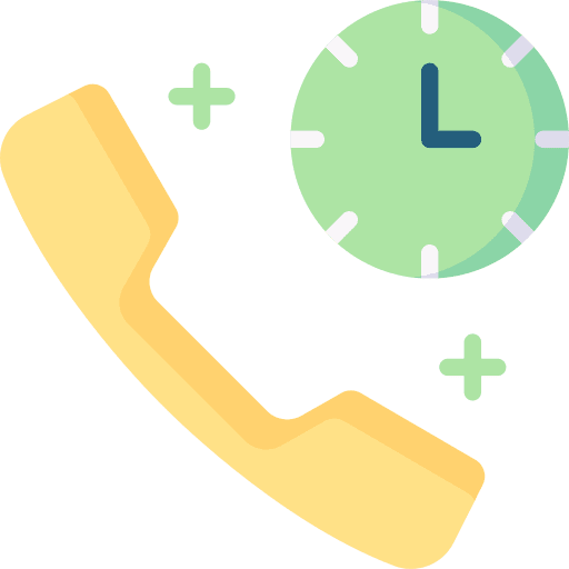 Call time communications clock icon Call time communications clock icon