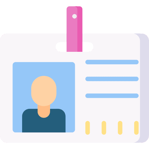 Id card communications internship about person icon Id card communications internship about person icon