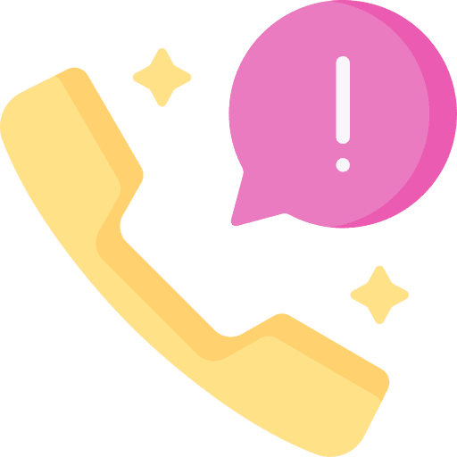 Call call communications exclamation mark icon Call call communications exclamation mark icon