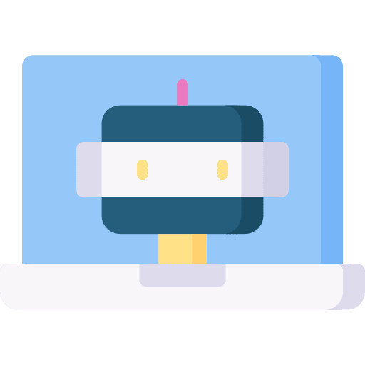 Chatbot communications chat option robot icon Chatbot communications chat option robot icon