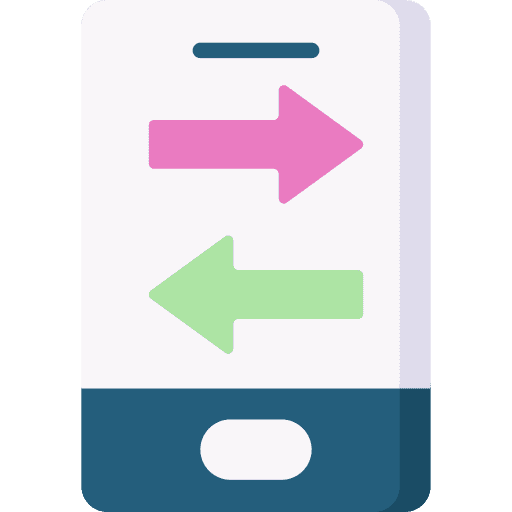 Contact arrows contact smartphone icon Contact arrows contact smartphone icon