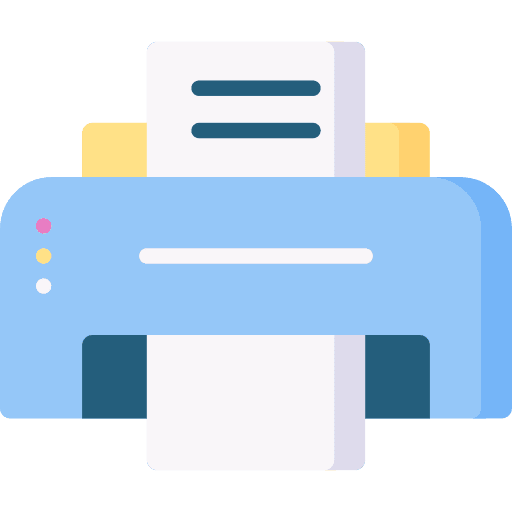 Printer electronics printing paper icon Printer electronics printing paper icon