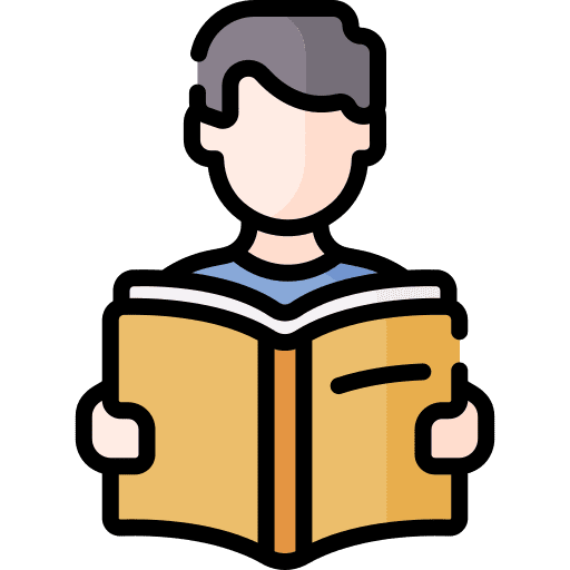 Read people black hair reading icon