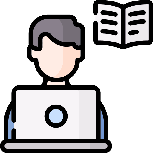 Study learning study caucasian icon