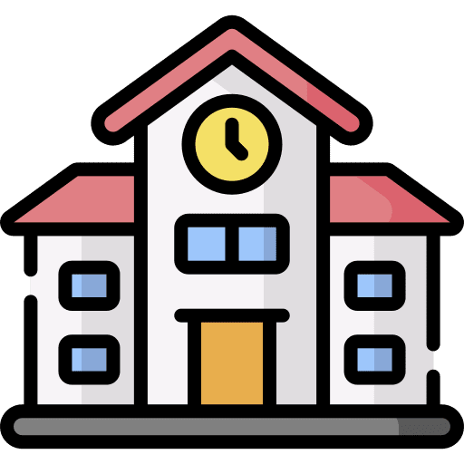 Campus elementary school building college icon Campus elementary school building college icon