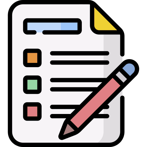 Exam file pencil exam icon