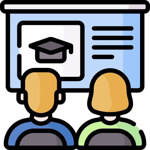 Learning mentoring explain chairs icon Learning mentoring explain chairs icon