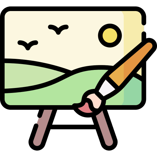 Painting paint art and design easel icon