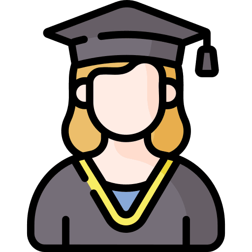 Student woman university user icon Student woman university user icon