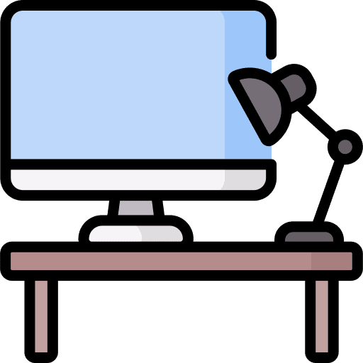 Workspace work studying education icon Workspace work studying education icon