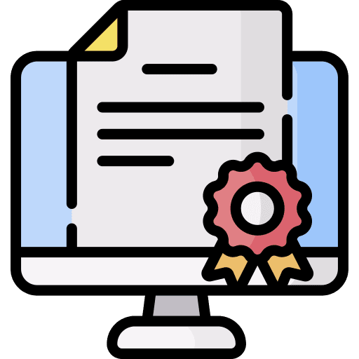 Certificate education certification badge icon Certificate education certification badge icon
