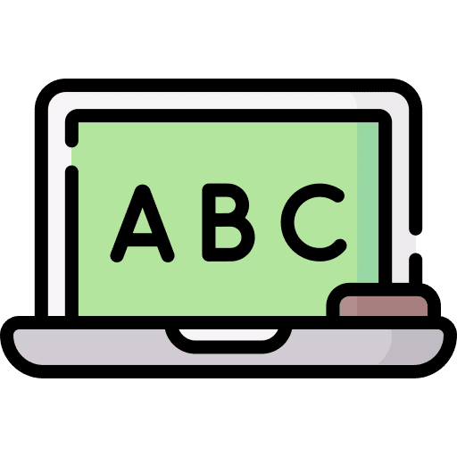 Elearning education monitor blackboard icon Elearning education monitor blackboard icon