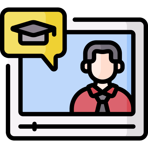 Online learning lesson man online learning icon Online learning lesson man online learning icon