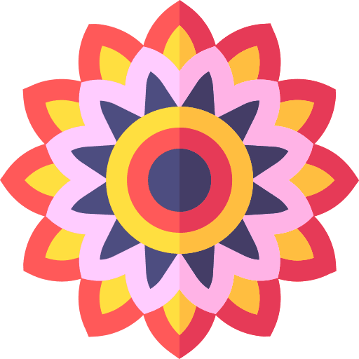 Mandala flower meditation culture icon