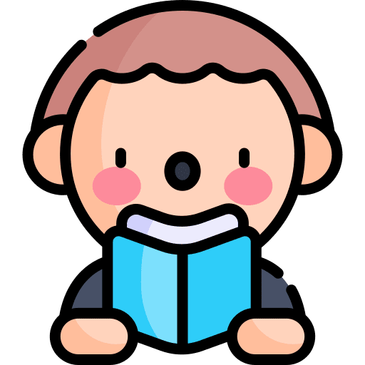 Boy entertainment literature reading icon