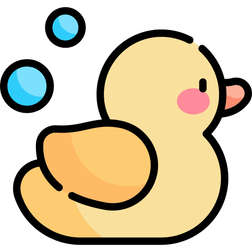 Rubber duck animals rubber duck baby toy icon