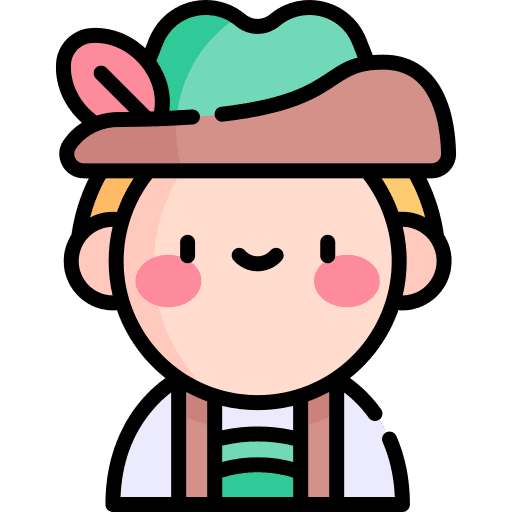 Boy people hat tyrolean icon Boy people hat tyrolean icon