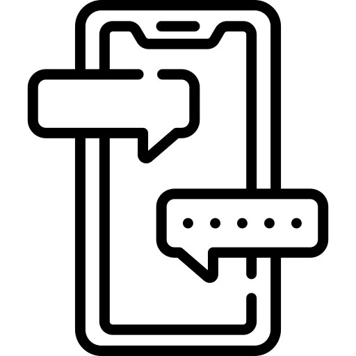 Chat consultant service smartphone icon