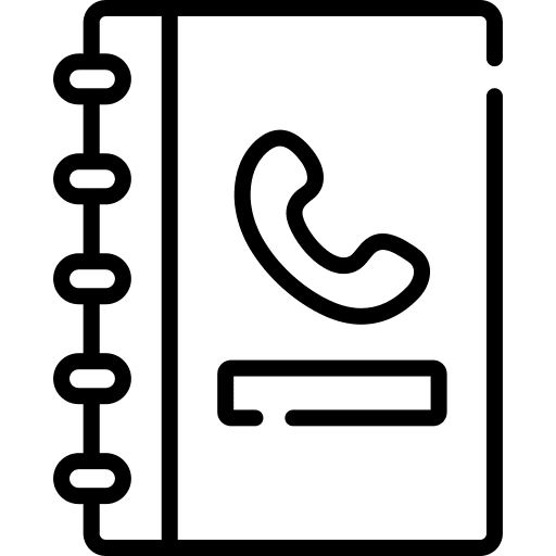 Phone book contact book communications directory icon